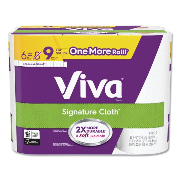 Viva Choose-A-Sheet™ Perforated Paper Towel, 100 Sheets 49414